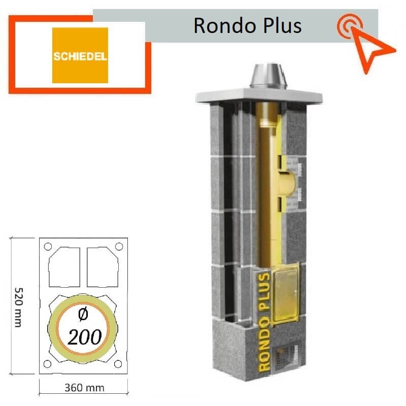 Rondo Plus Schiedel komin paliwa stale do wszystkich paliw 200 gwarancja 30 lat za darmo dostawa gratis