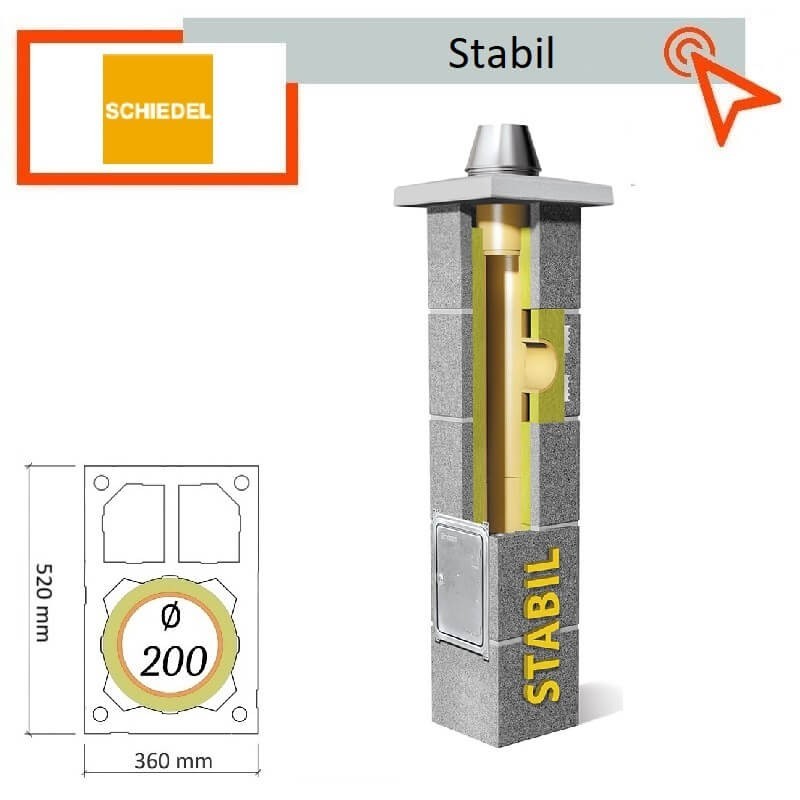 Najczęściej kupowany Schiedel Stabil komin paliwa stale do wszystkich paliw 200 z podwójną wentylacją
