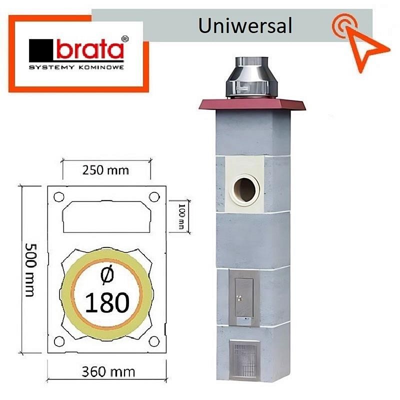 Uniwersal komin paliwa stale do wszystkich paliw 180 S+W gwarancja za darmo dostawa