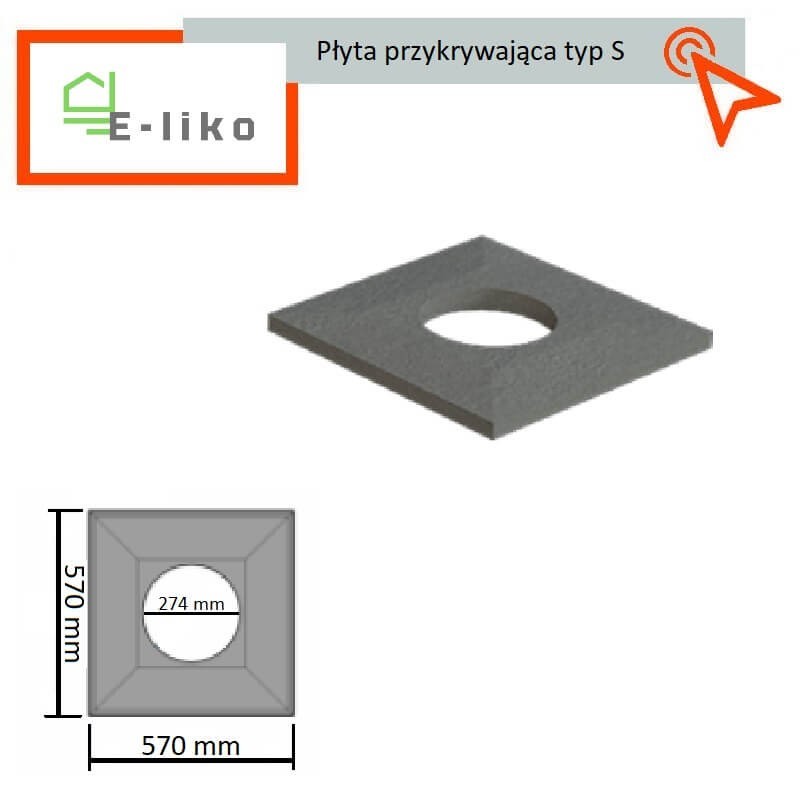 Płyta przykrywająca betonowa, czapa, pokrywa, daszek, przykrycie. Solidna, zbrojona do kominów cermaicznych różnych producentów.