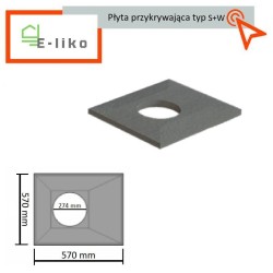 Płyta przykrywająca betonowa, czapa, pokrywa, daszek, przykrycie. Solidna, zbrojona do kominów cermaicznych różnych producentów.