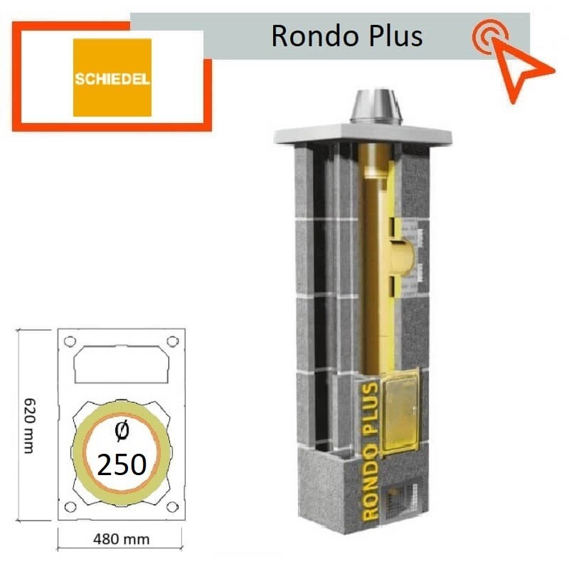 Rondo Plus Schiedel komin paliwa stale do wszystkich paliw 250 gwarancja 30 lat za darmo dostawa gratis