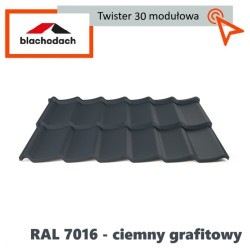 Blachodachówka modułowa Twister 0,80 m2 arkusz Tani i szybki sposób na dach. Dostawa również gratis.