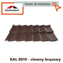 Blachodachówka modułowa Twister 0,80 m2 arkusz Tani i szybki sposób na dach. Dostawa również gratis.