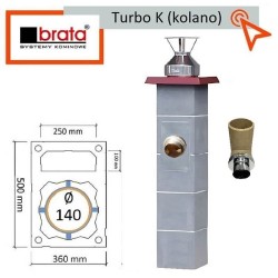 Turbo K komin kondensat na gaz i olej zamknięta komora spalnia 140 kolani ceramiczne gwarancja za darmo dostawa 1 x wentylacja