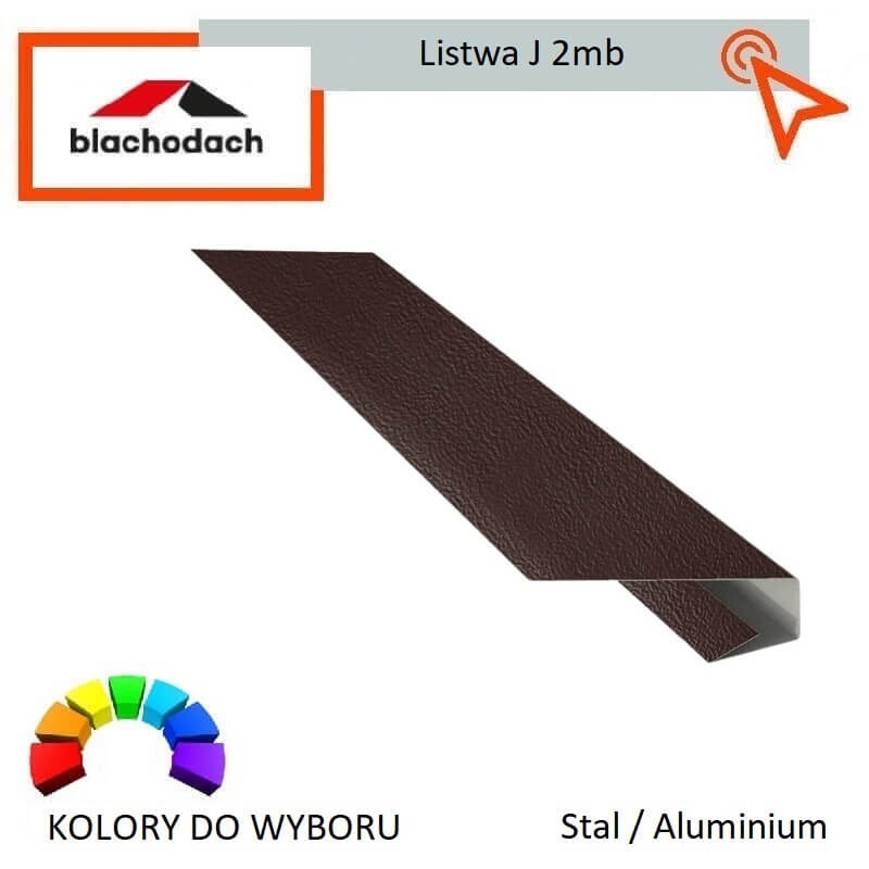 Listwa stalowa aluminiowa typ J Jotka do podbitka Montażowa we wszystkich kolorach paneli podsufitki