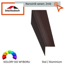 Narożnik wewnętrzny stalowy aluminiowy Element uzupełniający do podbitki Montażowy i maskujący we wszystkich kolorach podsufitki