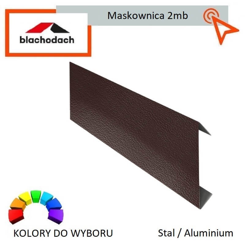 Maskownia stalowa aluminiowa Element osłonowy uzupełniający do podbitki Montażowy i maskujący we wszystkich kolorach podsufitki