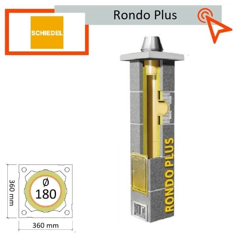 Rondo Plus Schiedel komin paliwa stale do wszystkich paliw 180 gwarancja 30 lat za darmo dostawa gratis